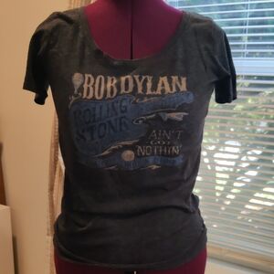 Lucky Brand Graphic Tee with Bob Dylan Rolling Stone Print